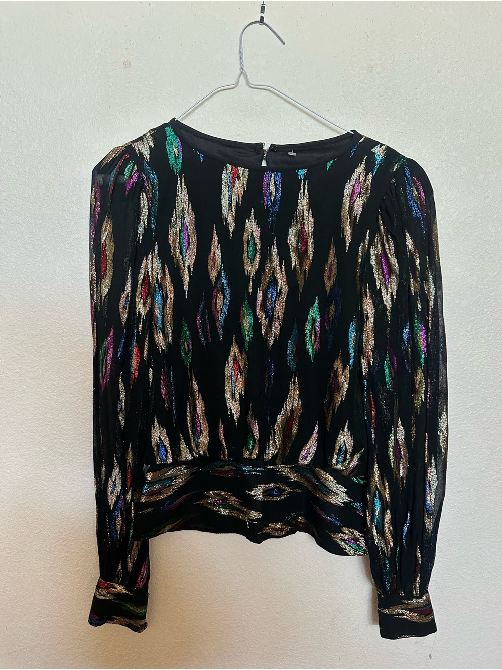 Vintage metallic blouse from Nieman Marcus
